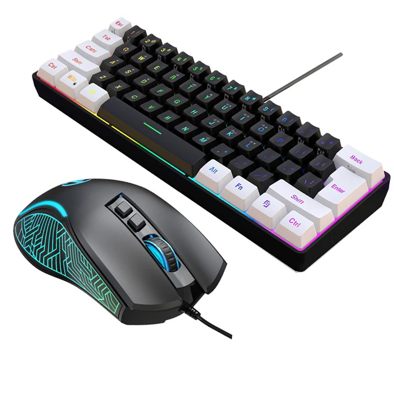 Gaming Keyboard And Mouse Combo - Keyboard and mouse 60% computer gaming