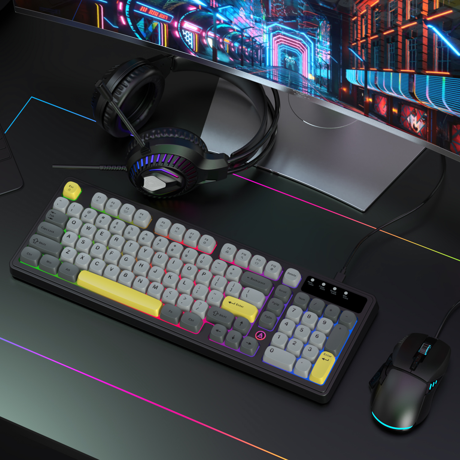 AJAZZ AT120 Bundle: Gaming Key - Gaming Keyboard Mouse Set avis et prix