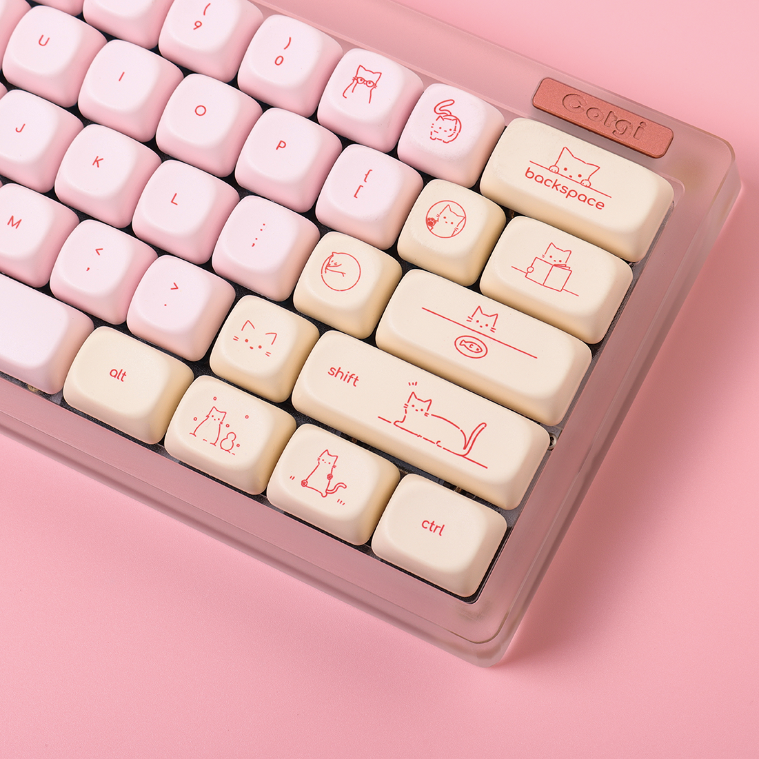 Pink Busy Cat Minimalist Small - Gaming Keyboard Mini avis et prix