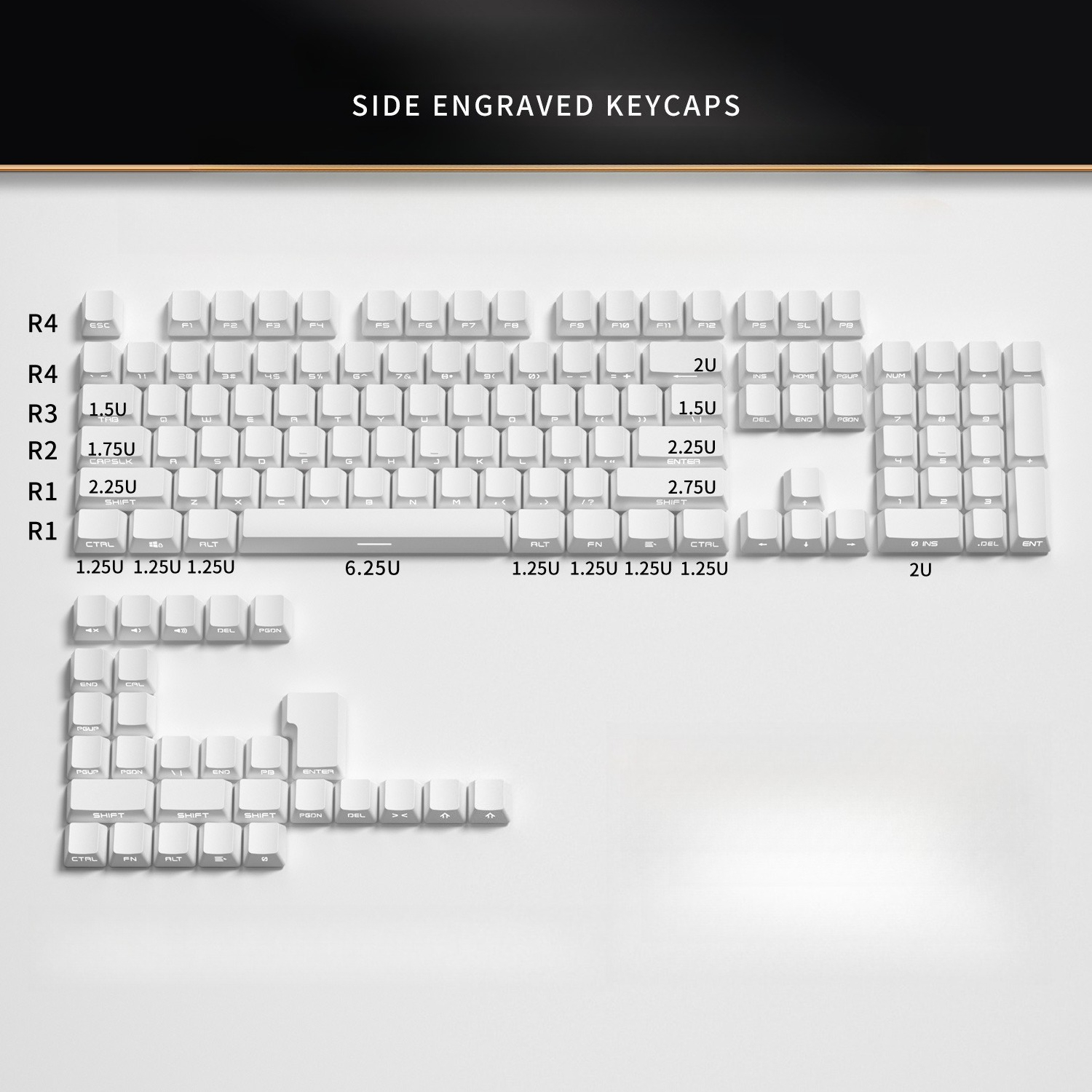 134 Keys Double Shot PBT Keyca - Keyboard Gaming Black avis et prix