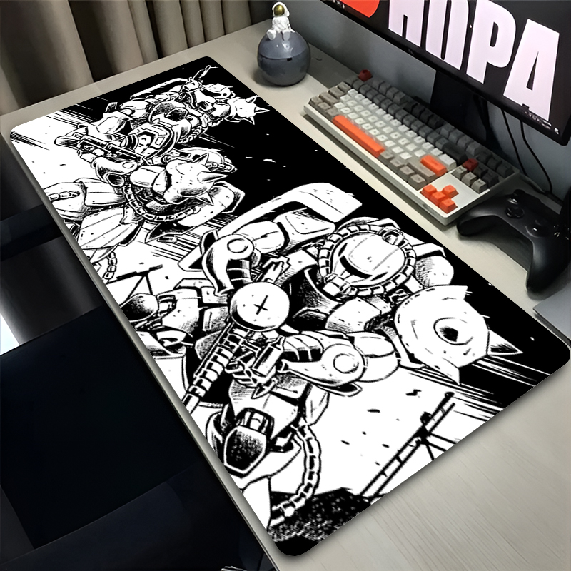 Black and white Mouse Pad Game - Keyboard Gaming Black avis et prix