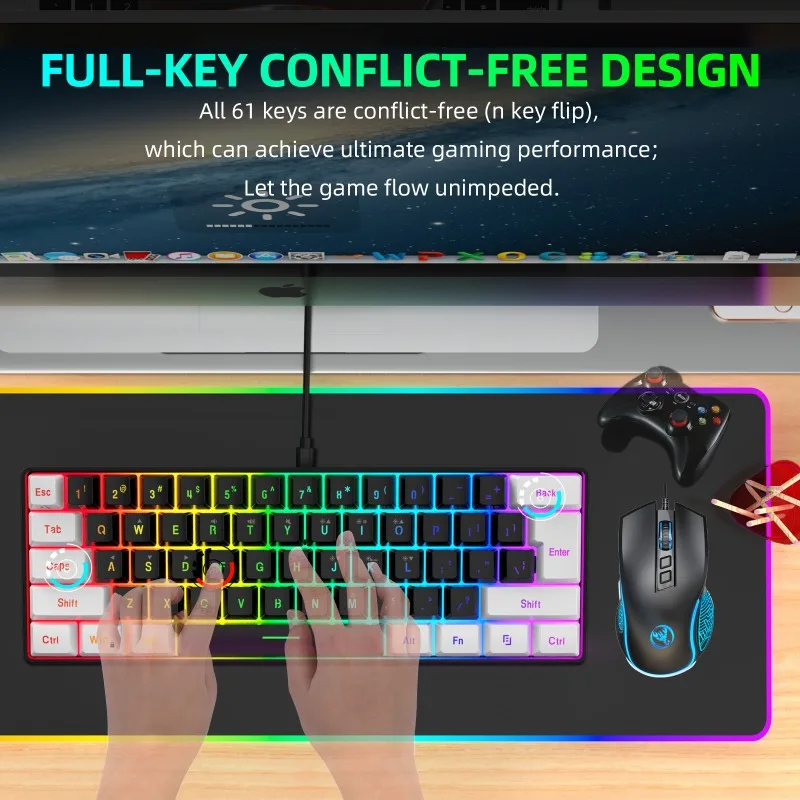 Keyboard and mouse 60% compute - Gaming Keyboard And Mouse Combo avis et prix