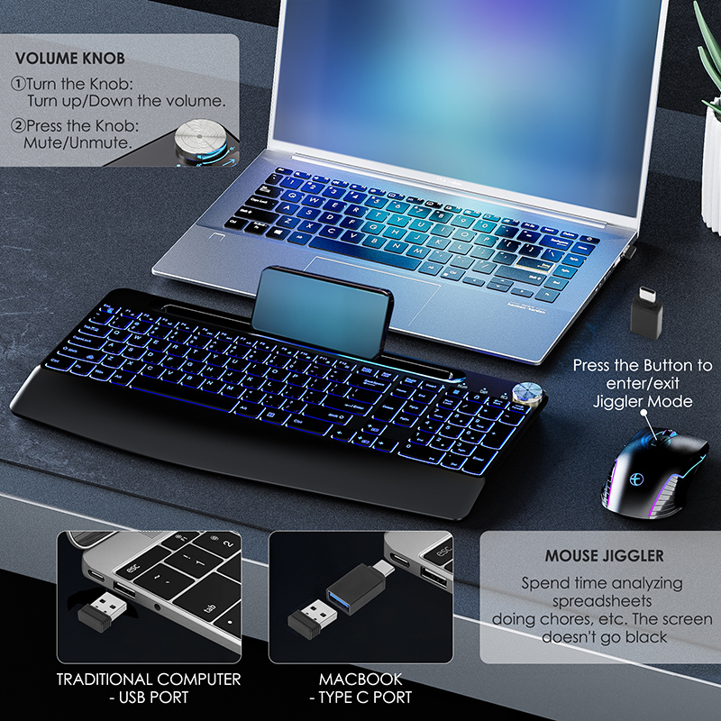 2.4G&Type-C Wireless Keyboard  - Gaming Keyboard And Mouse Combo avis et prix