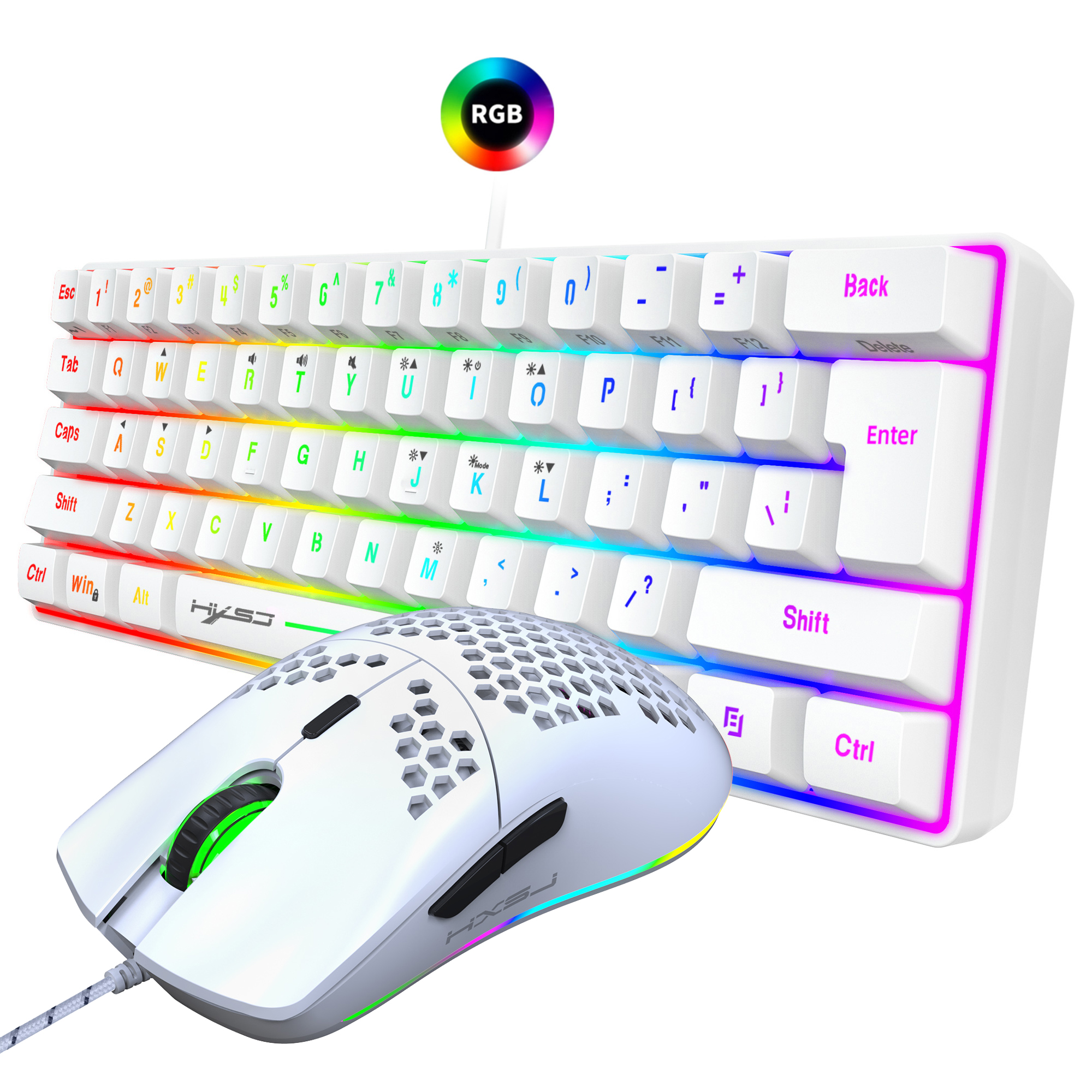 Hot selling HXSJ 61 keys V700  - Gaming Keyboard And Mouse Combo avis et prix