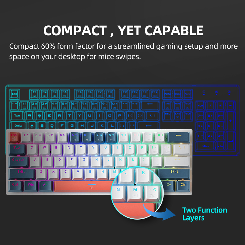 K500-B61 Machenike Mini Mechan - Gaming Keyboard Non Mechanical avis et prix