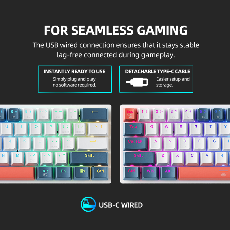 K500-B61 Machenike Mini Mechan - Gaming Keyboard Non Mechanical avis et prix