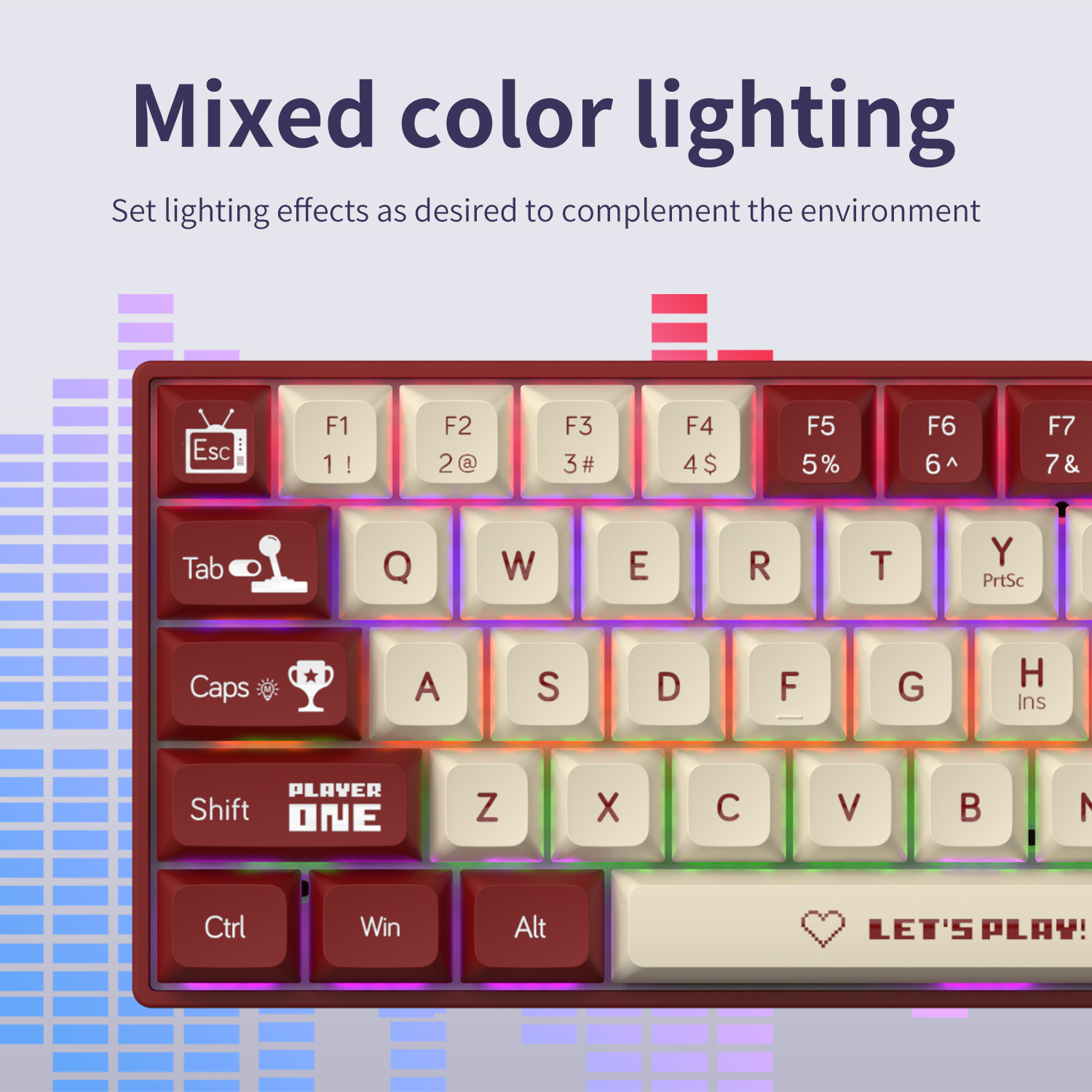 AJAZZ AK680 65% Wired Gaming M - Gaming Keyboard Mini Mechanical avis et prix