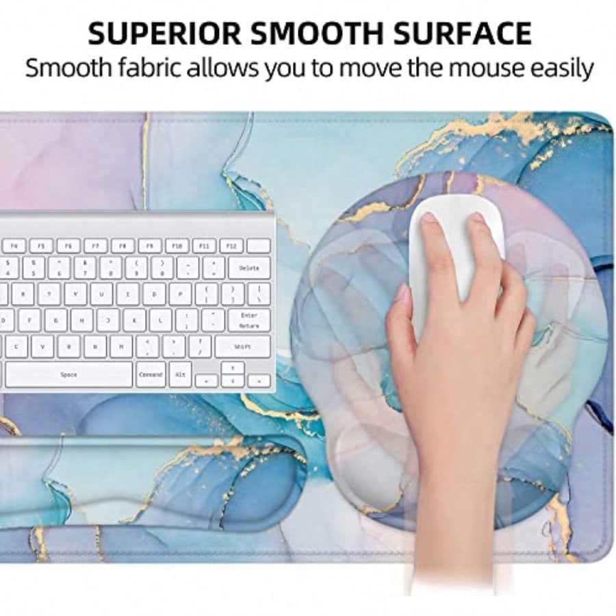 Mouse Pad with Wrist Rest Larg - Gaming Keyboard Mouse Set avis et prix