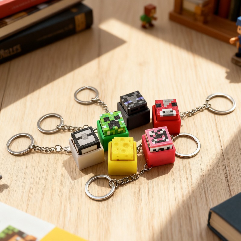 6pcs Hot 3D Printed Minecrafts - Gaming Keyboard Mechanical avis et prix