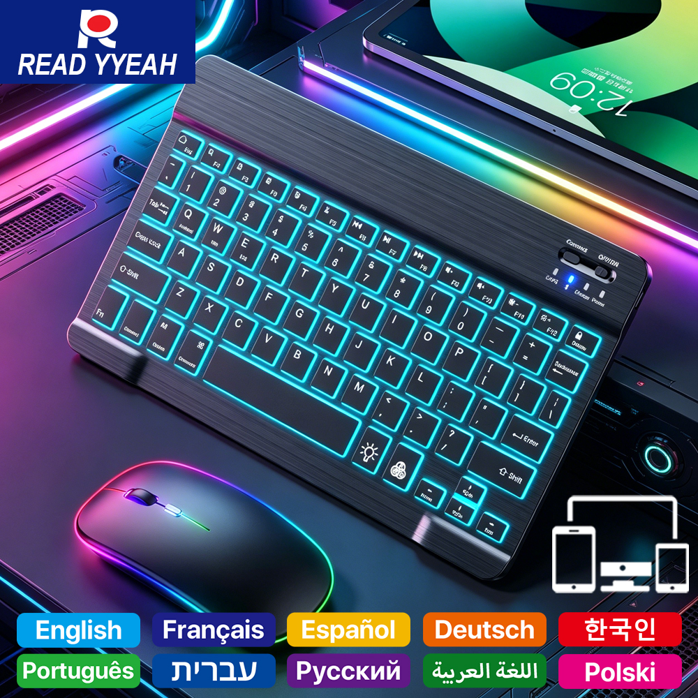 READ YYEAH RGB Backlit Bluetoo - Gaming Keyboard And Mouse Combo avis et prix