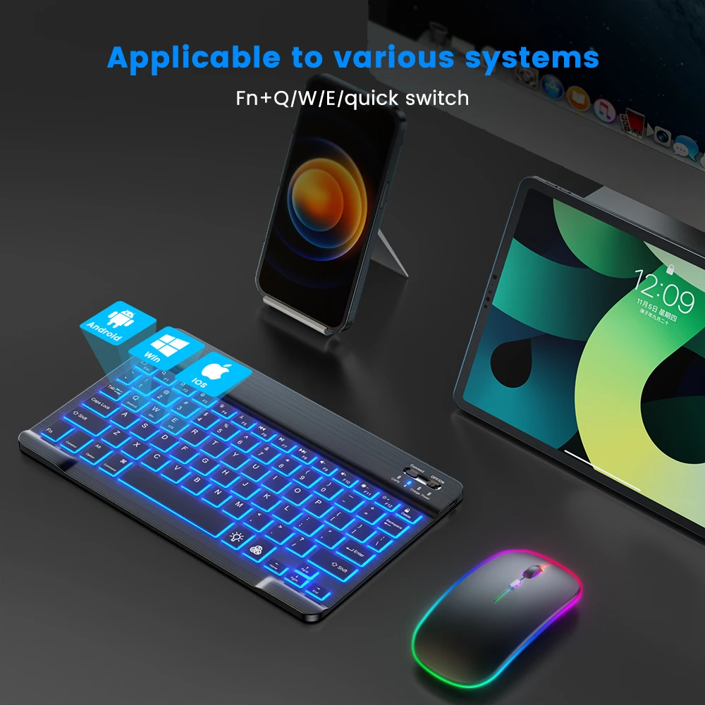 READ YYEAH RGB Backlit Bluetoo - Gaming Keyboard And Mouse Combo avis et prix