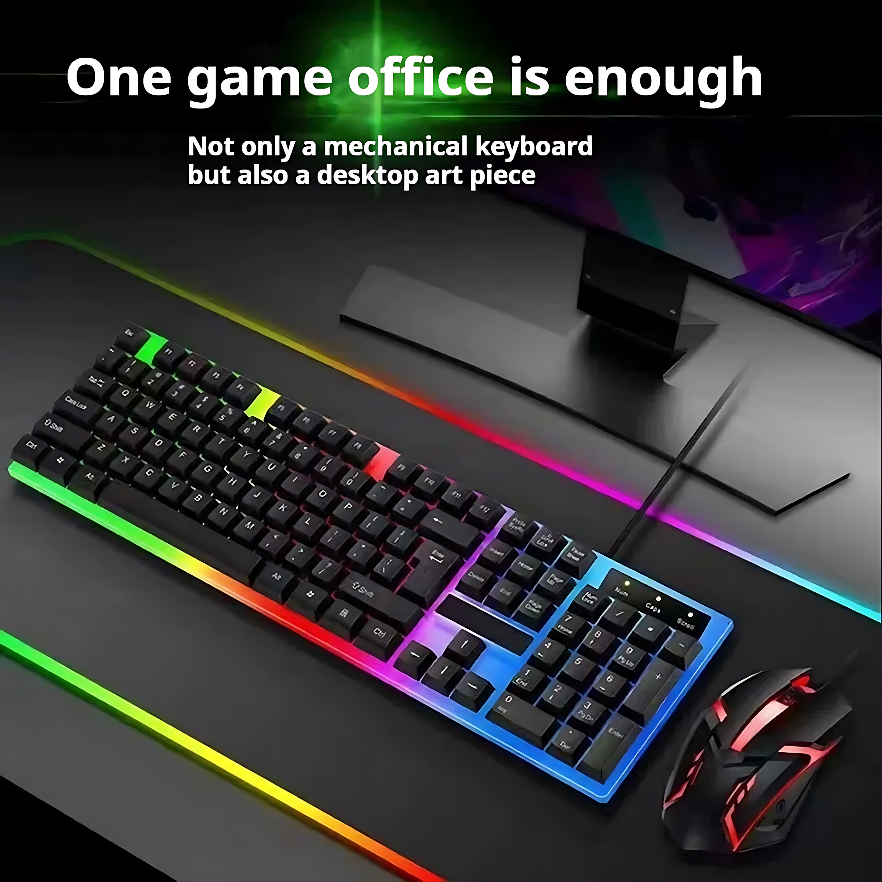 Rainbow Backlit Wired Keyboard - Gaming Keyboard And Mouse Combo avis et prix