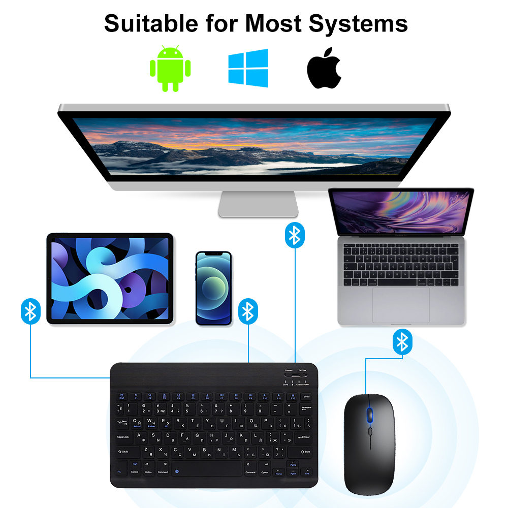 Bluetooth Keyboard and Mouse F - Gaming Keyboard And Mouse Combo avis et prix
