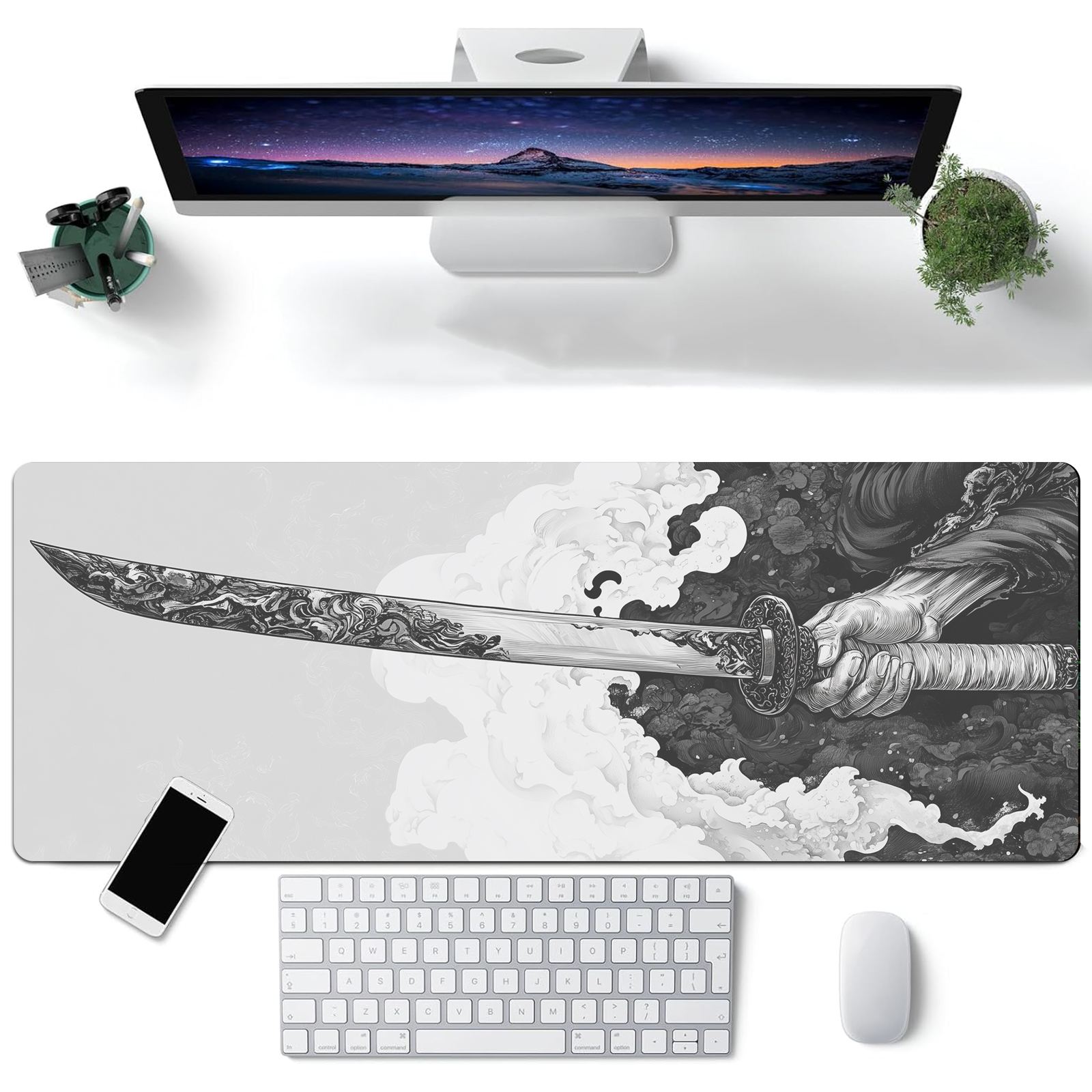 Black And White Comic Wind Swo - Keyboard Gaming Black avis et prix
