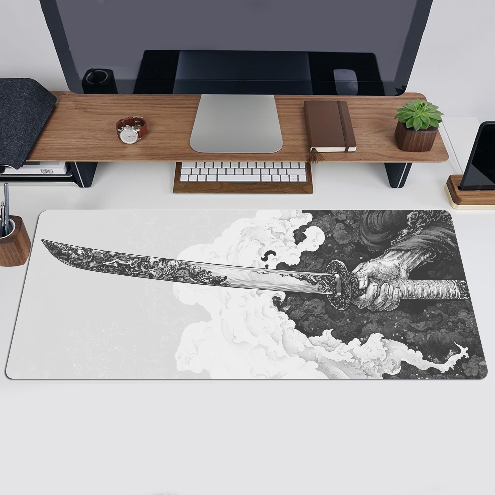 Black And White Comic Wind Swo - Keyboard Gaming Black avis et prix
