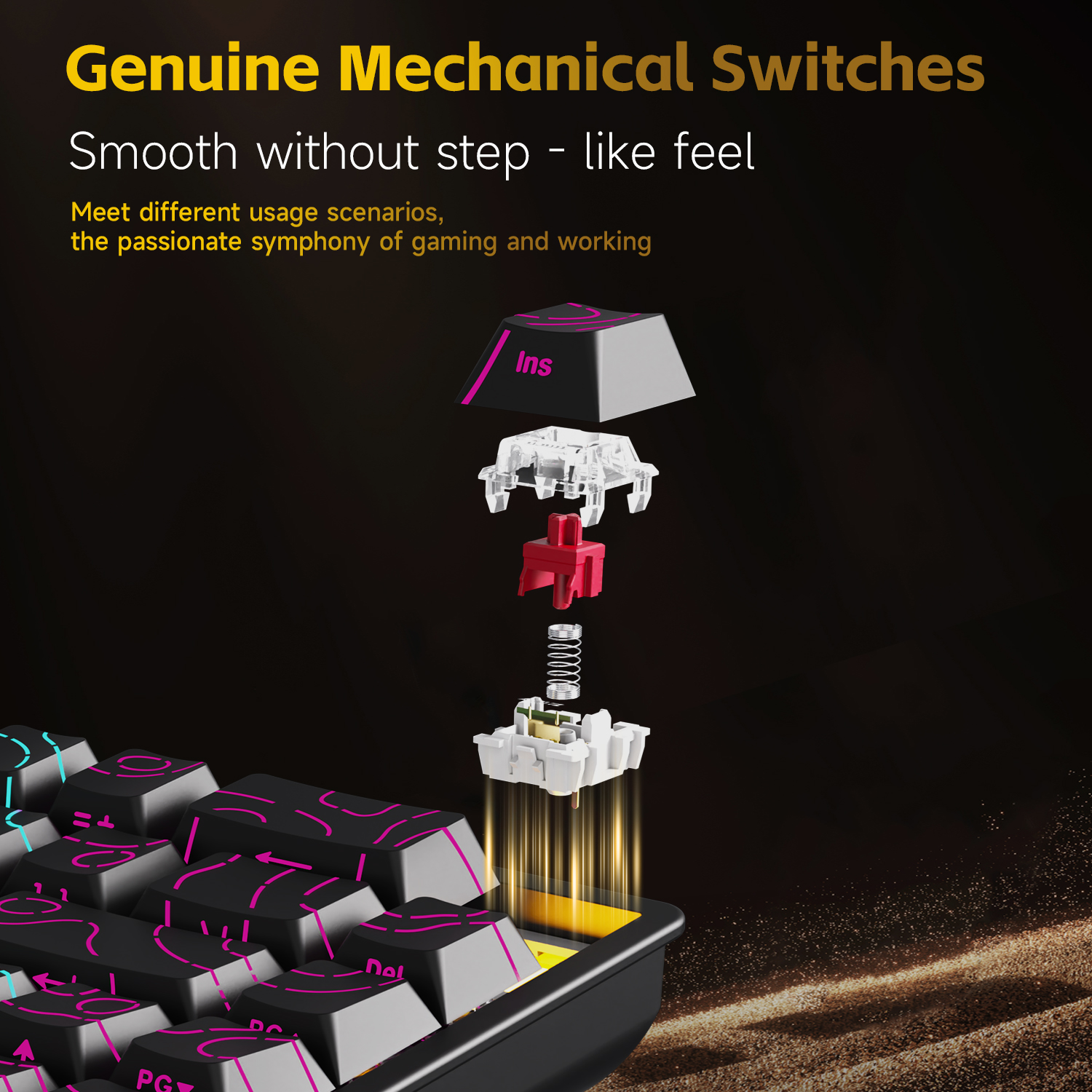 AJAZZ NK68V2 Single-Mode Wired - Gaming Keyboard Non Mechanical avis et prix