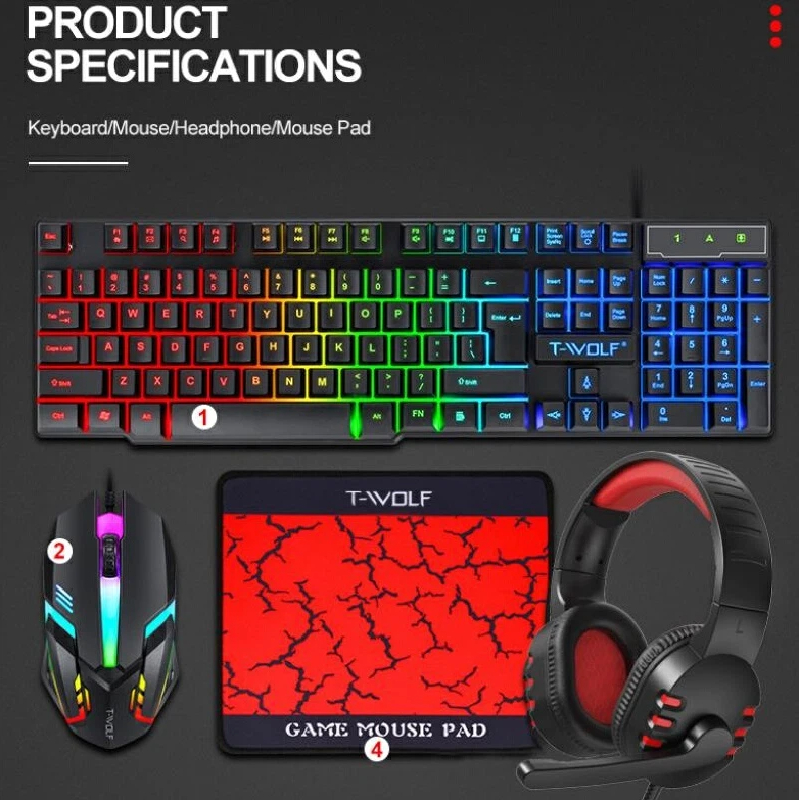 Spanish Russian Keyboard Layou - Gaming Keyboard And Mouse Combo avis et prix