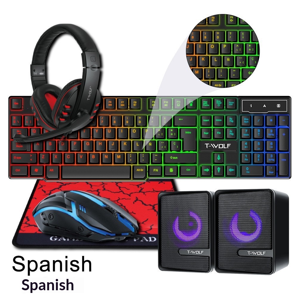 Spanish Russian Keyboard Layou - Gaming Keyboard And Mouse Combo avis et prix
