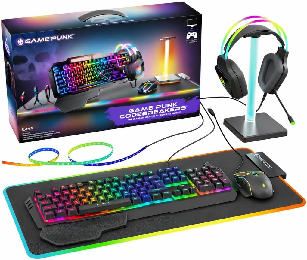 6-Piece RGB Gaming Bundle: Mec - Keyboard Mouse Bundle Gaming avis et prix