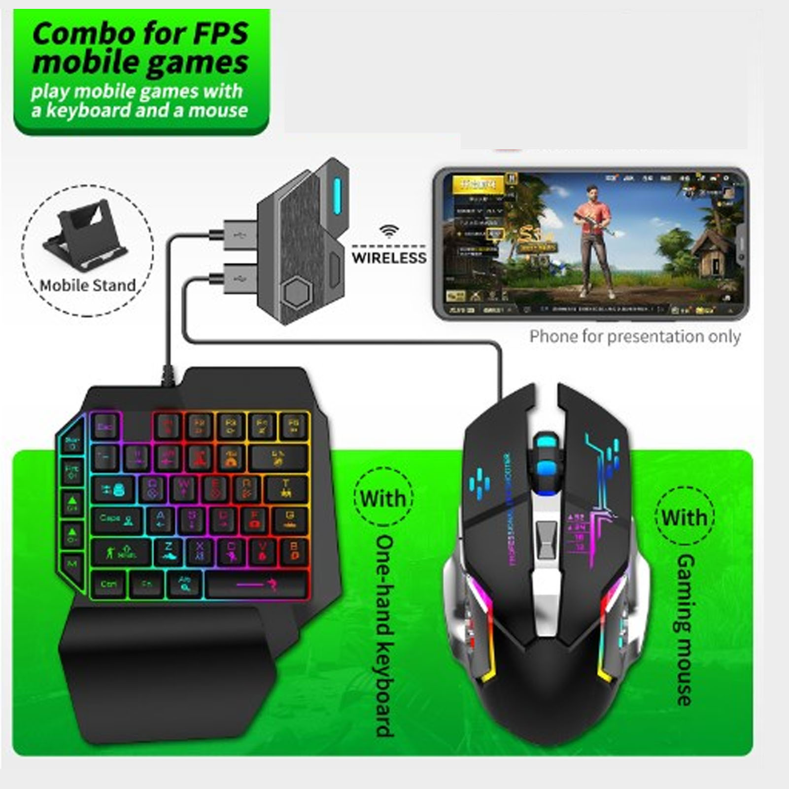 Mobile Game Combo Pack Bluetoo - Gaming Keyboard And Mouse Combo avis et prix