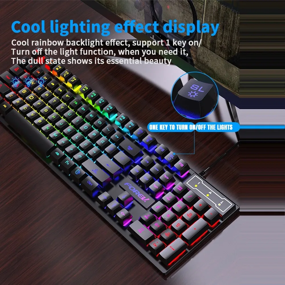 104 key Backlit Mechanical Key - Keyboard Mouse Bundle Gaming avis et prix