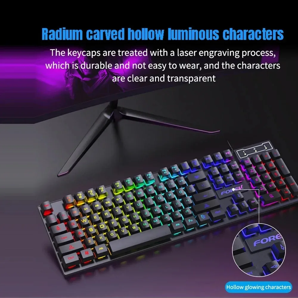 104 key Backlit Mechanical Key - Keyboard Mouse Bundle Gaming avis et prix