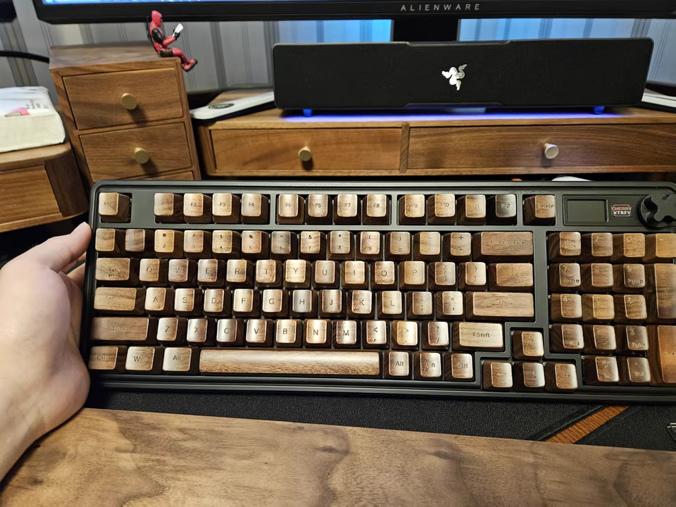 Black Walnut Keycaps Custom Wo - Keyboard Gaming Black avis et prix