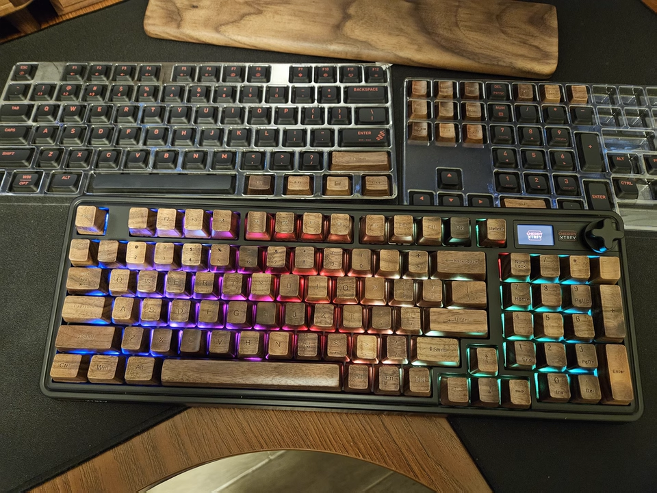 Black Walnut Keycaps Custom Wo - Keyboard Gaming Black avis et prix