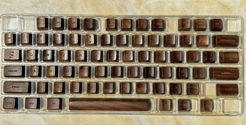 Black Walnut Keycaps Custom Wo - Keyboard Gaming Black avis et prix