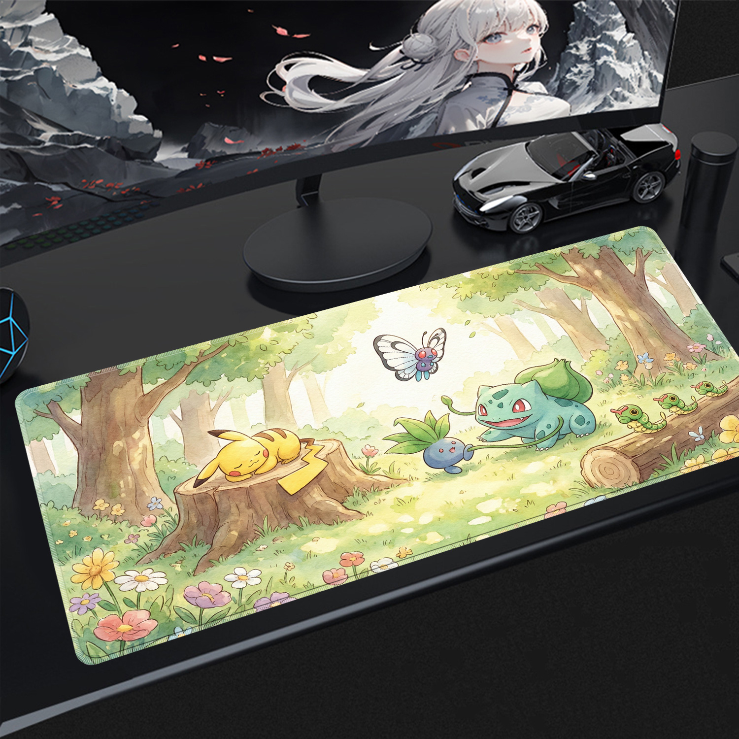 Kawaii Mouse Pad Gaming PC Acc - Gaming Keyboard Easy To Clean avis et prix