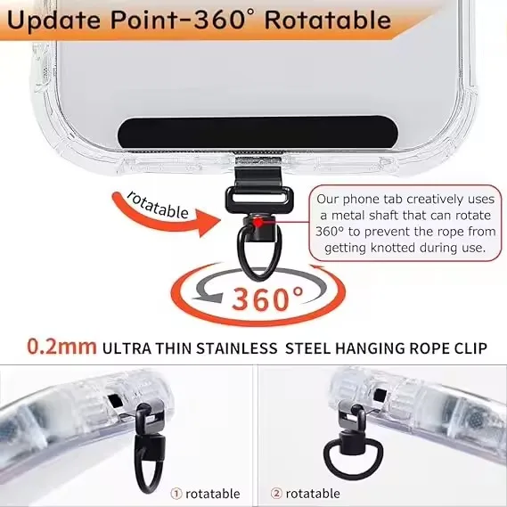 360 Rotating Phone Lanyard Cli - Gasket Mount Kit avis et prix