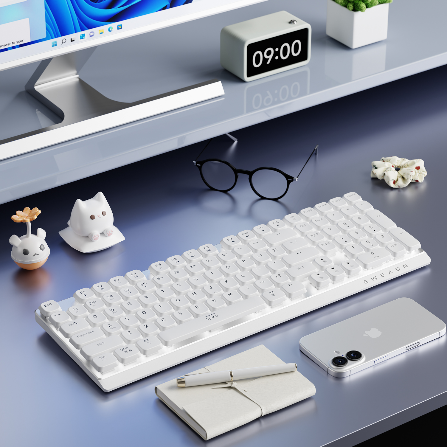 EWEADN Wireless Low-Profile Me - Gaming Keyboard Mechanical avis et prix