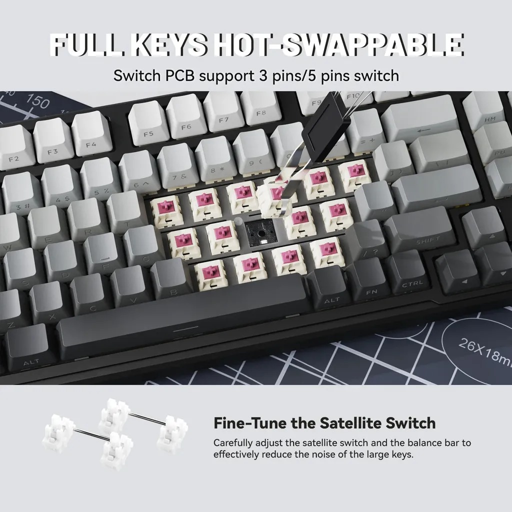 ATTACK SHARK X98 X98PRO Wirele - Gaming Keyboard Mini Mechanical avis et prix