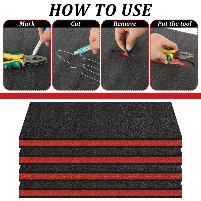 2/4pcs EPE Toolbox Foam for Or - Pe Foam Sheet avis et prix