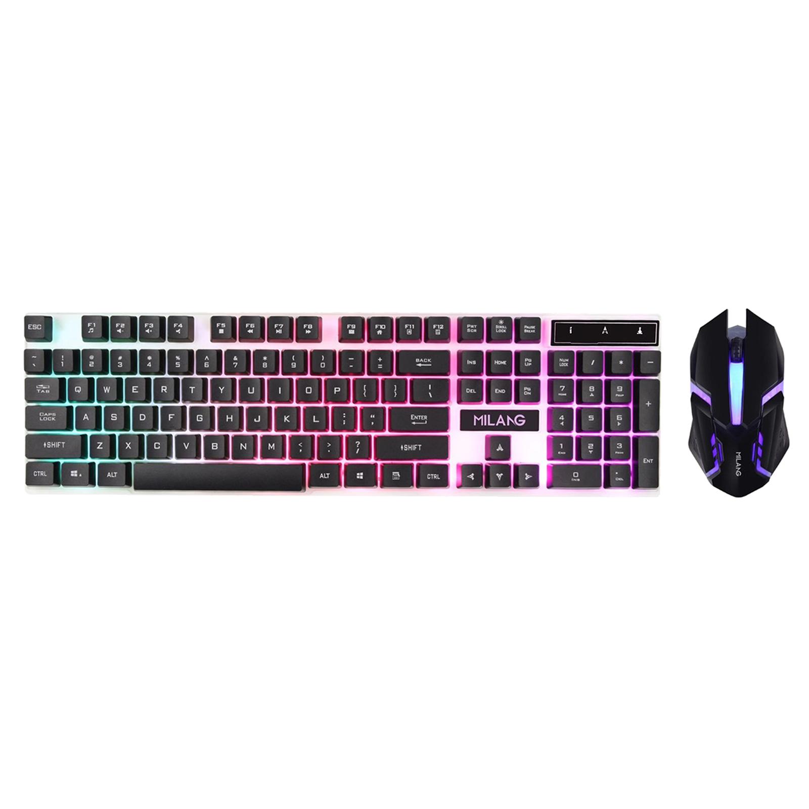 Wired Mechanical Keyboard Back - Gaming Keyboard Mouse Set avis et prix