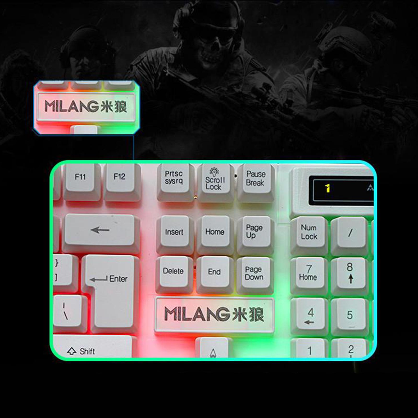 Wired Mechanical Keyboard Back - Gaming Keyboard Mouse Set avis et prix