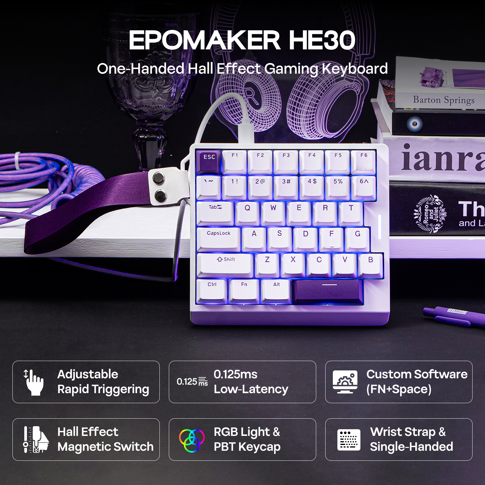  EPOMAKER HE30 One-Handed 36- - Gaming Keyboard Mini Mechanical avis et prix